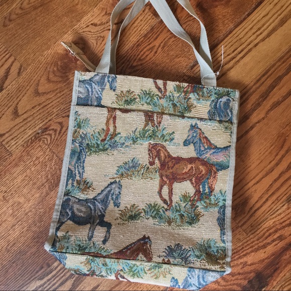 Vintage Bags 25 Vintage Upholstery Horse Print Bag Poshmark
